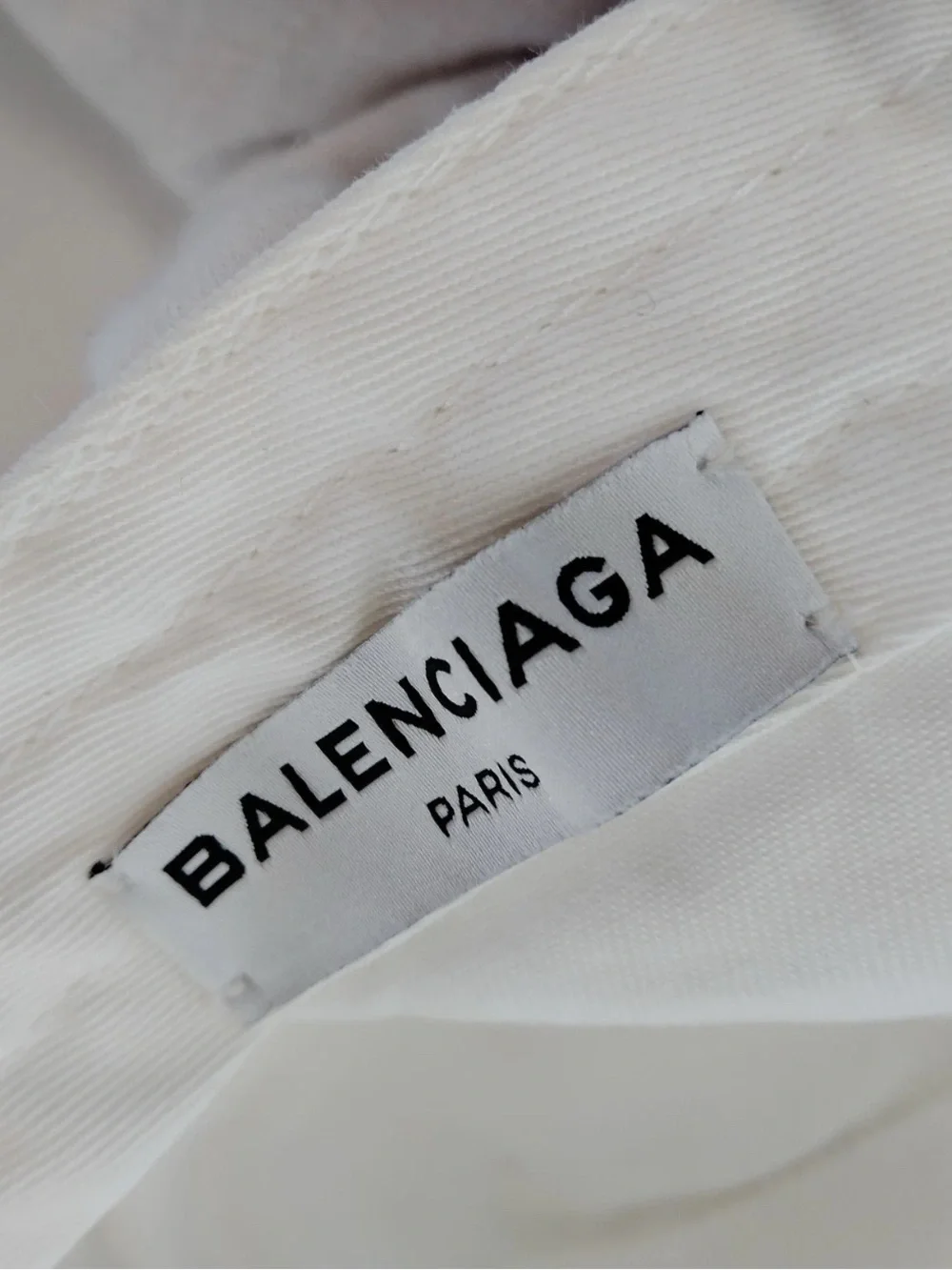 Balenciaga White Logo Baseball Cap